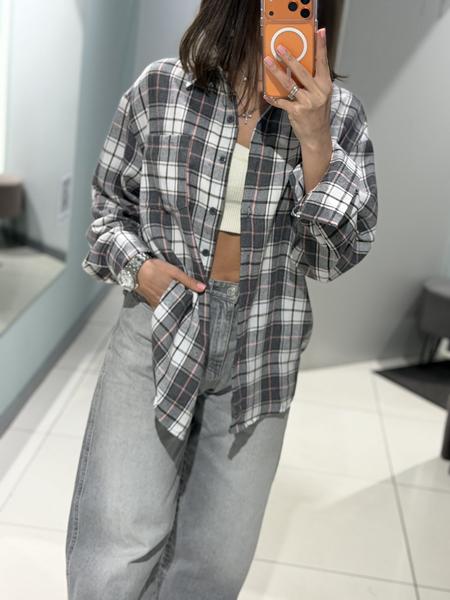 Рубашка Comod (one size) 225 grey-white (деми)