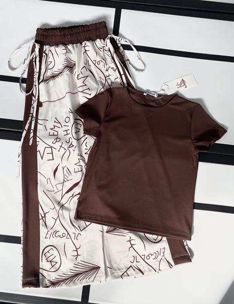 Костюм Kosmy (128-152) 391 brown-milk (лето)