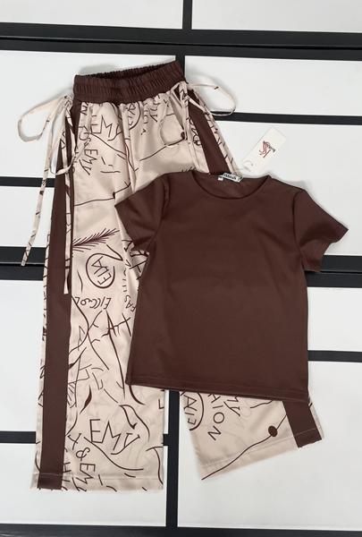 Костюм Kosmy (128-152) 391 brown-pink (лето)