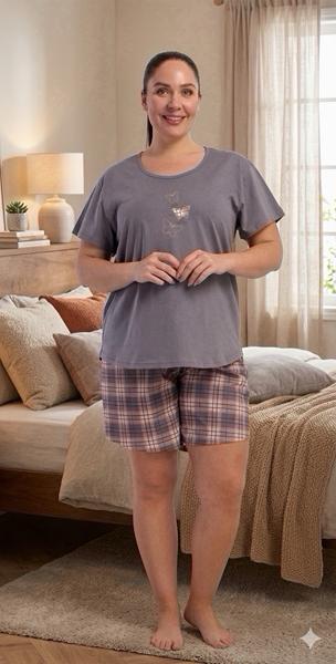 Пижама Trikotag (XL-4XL) TR79 grey (лето)