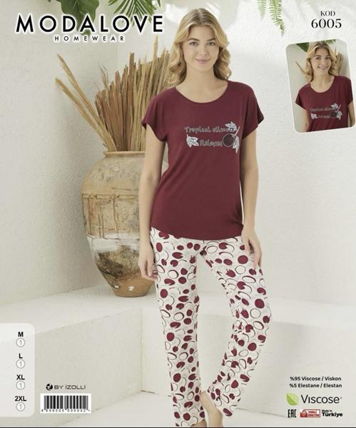 Пижама Trikotag (M-2XL) 6005 wine (лето)