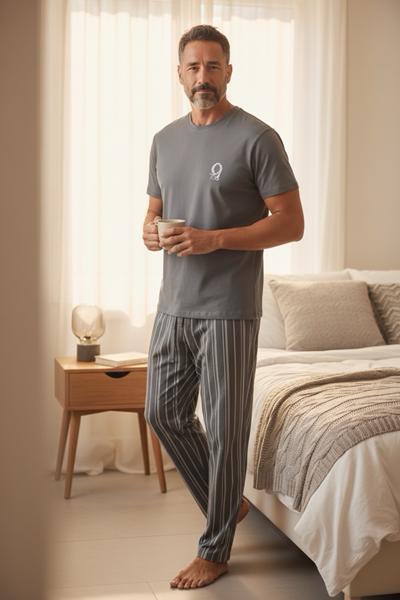 Пижама Trikotag (M-2XL) TR27 grey (лето)