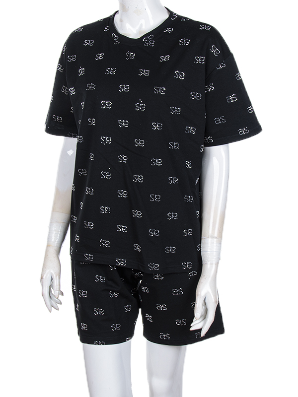Костюм CND2 (M-2XL) 4407-WY124 black (лето)