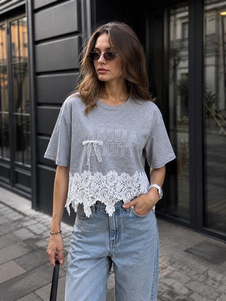 Футболка New Season (one size) F613 grey (лето)