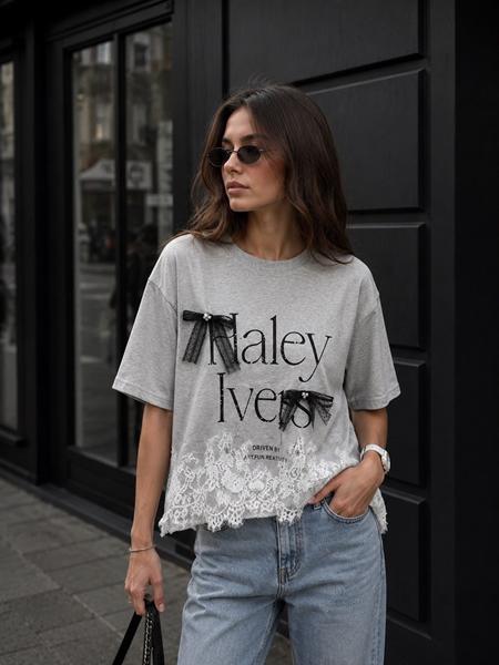 Футболка New Season (one size) F614 grey (лето)