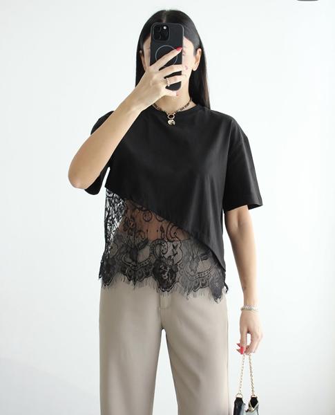 Футболка New Season (S-L) F615 black (лето)