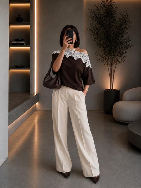 Футболка New Season (S-L) F616 brown (лето)