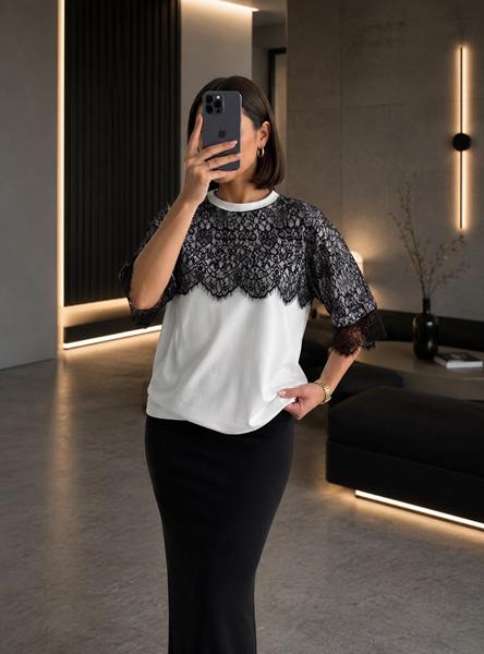 Футболка New Season (S-L) F619 white (лето)