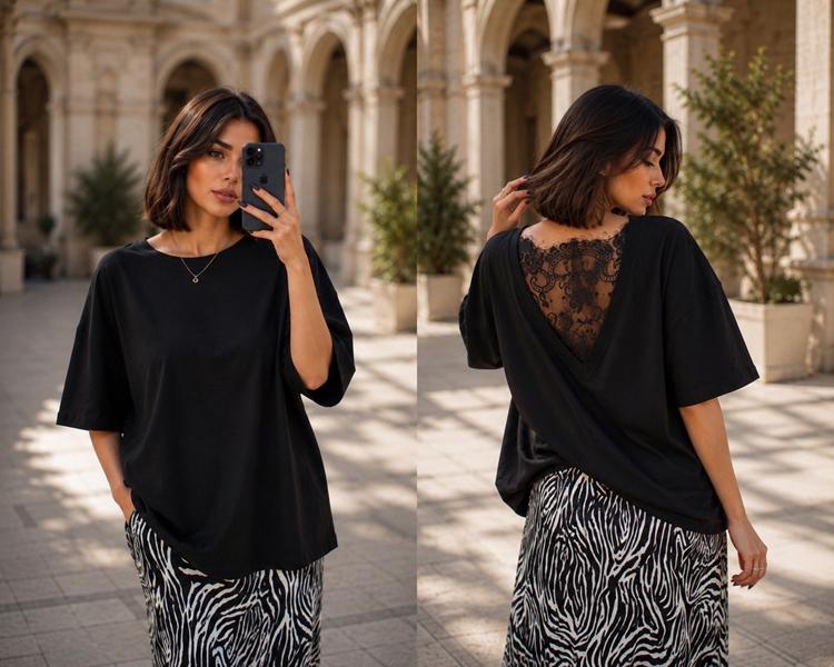 Футболка New Season (S-L) F620 black (лето)
