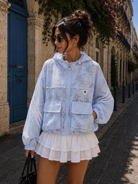 Ветровка New Season (one size) LV004 l.blue (деми)