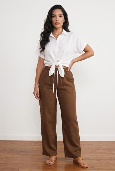 Штаны Sport style (XL-4XL) 4960 brown (лето)