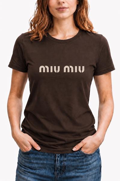 Футболка ALIA (M-3XL) AL167 brown (лето)