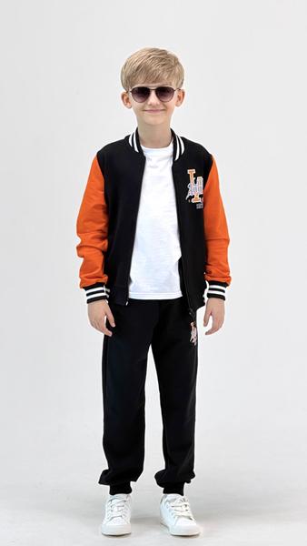 Костюм спорт LiMa kids (128-152) 2509 black-orange (деми)