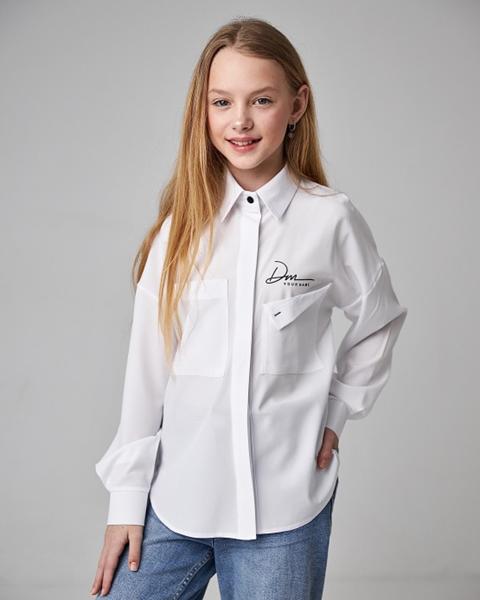 Рубашка SunnyTot (122-140) ST01 white (деми)