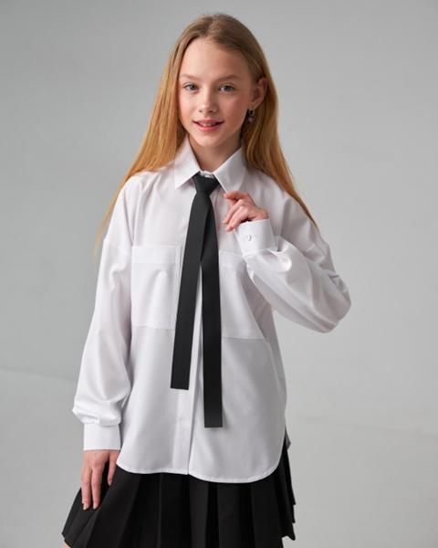 Рубашка SunnyTot (122-140) ST03 white (деми)