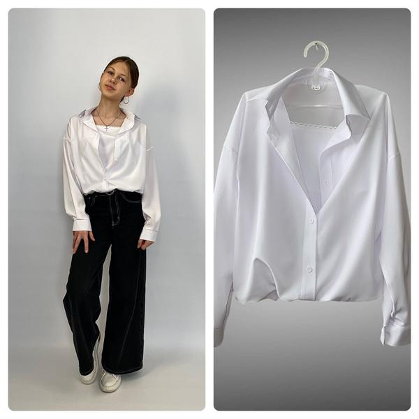 Рубашка SunnyTot (146-164) ST15 white (деми)