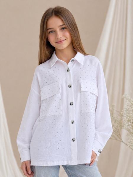 Рубашка SunnyTot (140-164) ST37 white (деми)