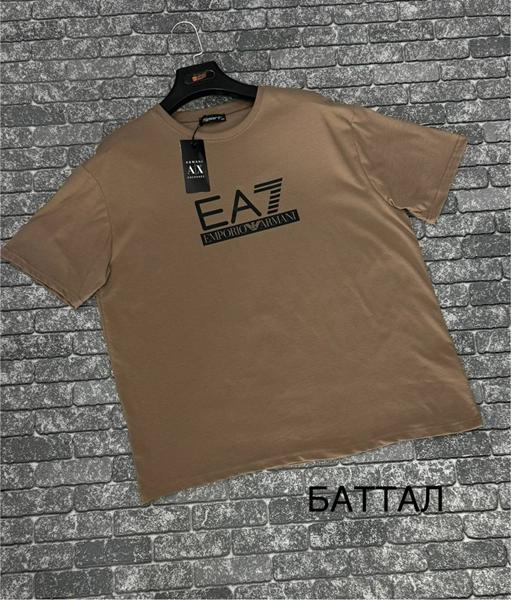 Футболка F.T.H (3XL-4XL) F1478 brown (лето)