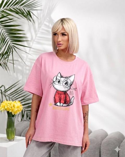 Футболка Lelis (one size) 1060-26 pink (лето)