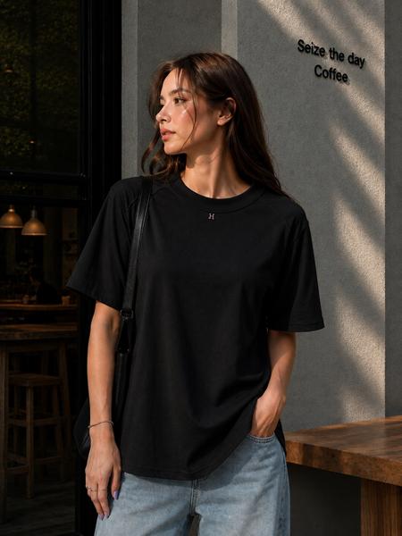 Футболка New Season (44-48) F1730 black (лето)