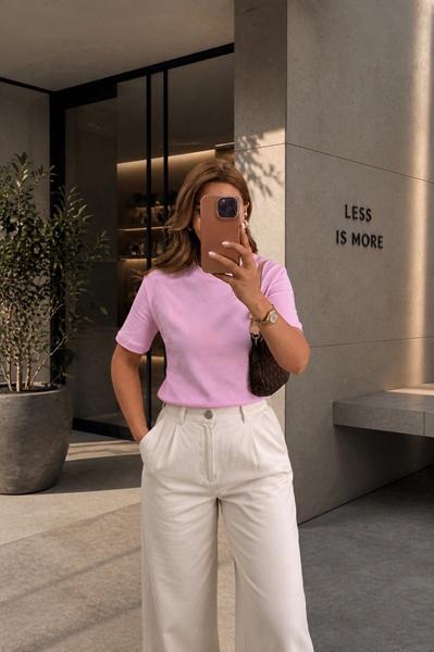 Футболка New Season (S-L) FB1705 pink (лето)