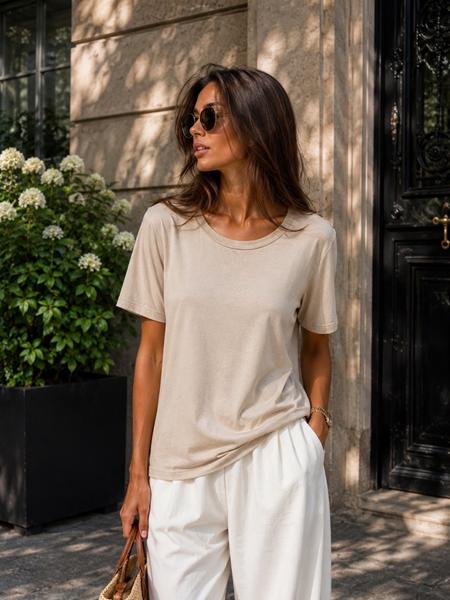Футболка New Season (42-46) FB1706 beige (лето)