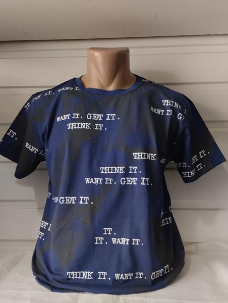 Футболка Panda (S-2XL) 1852 navy (лето)