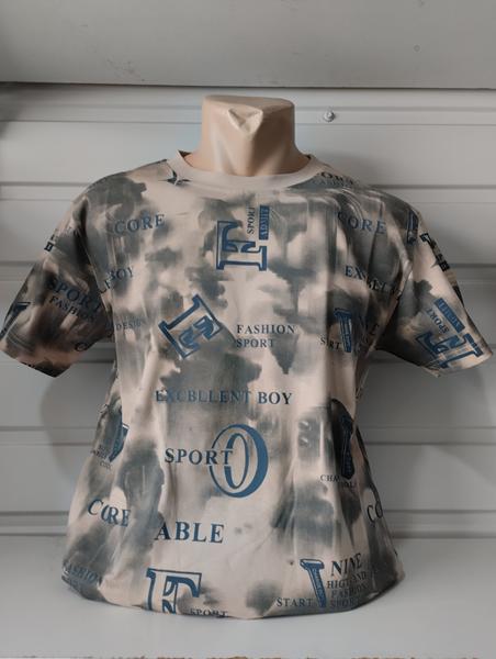 Футболка Panda (S-2XL) 1854 beige (лето)