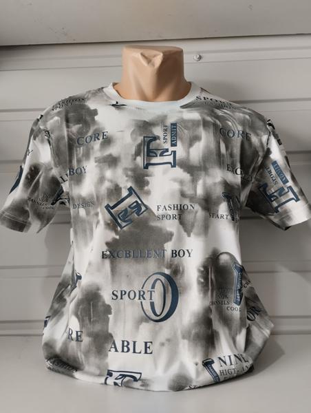 Футболка Panda (S-2XL) 1855 grey (лето)