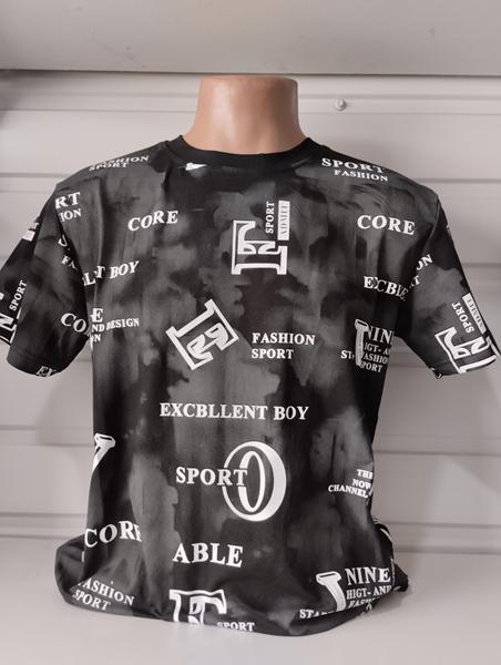 Футболка Panda (S-2XL) 1857 black (лето)