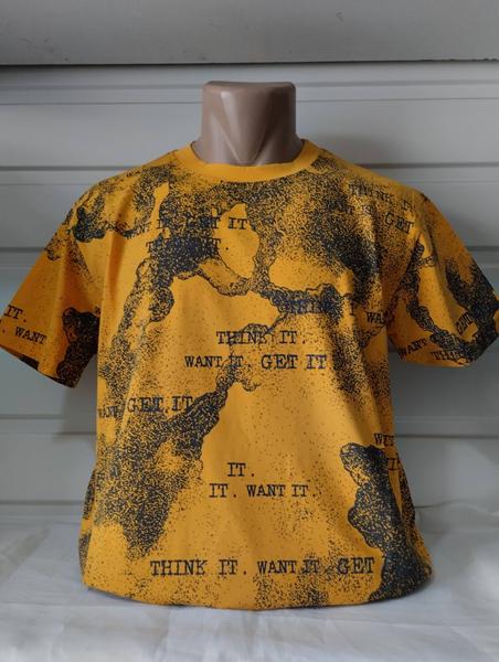 Футболка Panda (S-2XL) 1858 yellow (лето)