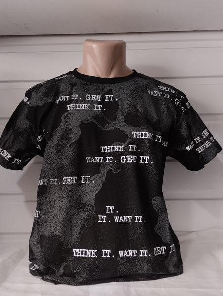Футболка Panda (S-2XL) 1860 black (лето)