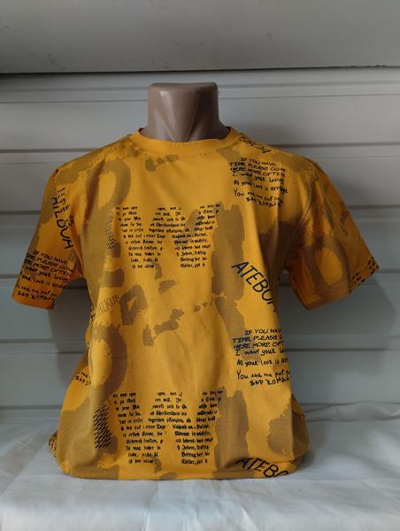 Футболка Panda (S-2XL) 1863 yellow (лето)