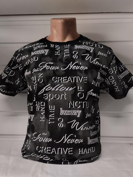 Футболка Panda (S-2XL) 1881 black (лето)