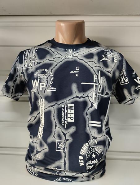 Футболка Panda (S-2XL) 1887 navy (лето)