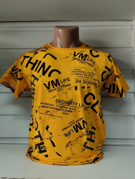 Футболка Panda (S-2XL) 1888 yellow (лето)