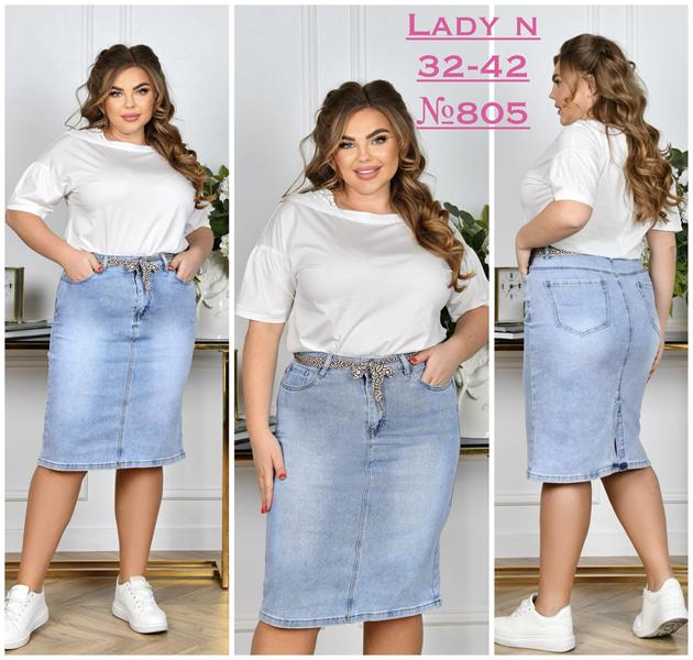 Юбка Jeans Club (32-42) 805 l.blue (лето)