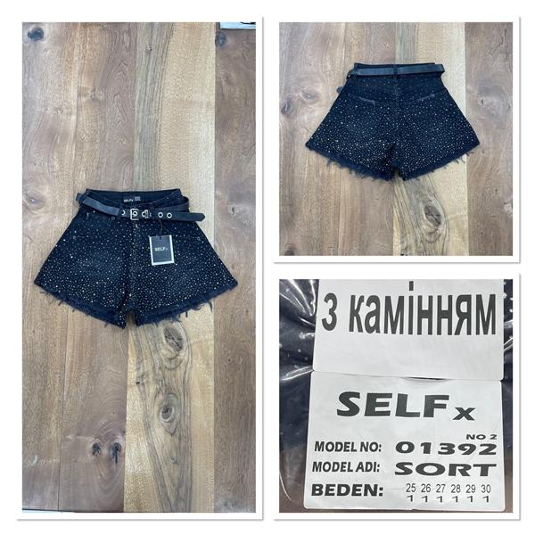 Шорты Jeans Club (25-30) 1392-2 black (лето)