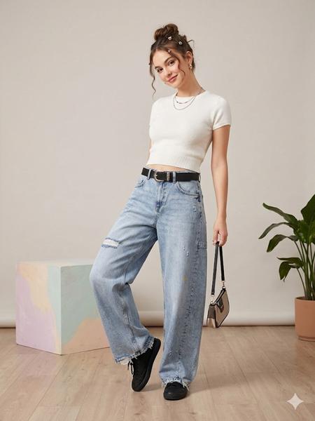 Джинсы Maxim Jeans (25-30) 3335-010-3 l.blue (деми)