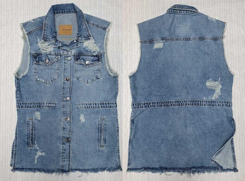 Жилетка Maxim Jeans (S-XL) 6274 blue (лето)