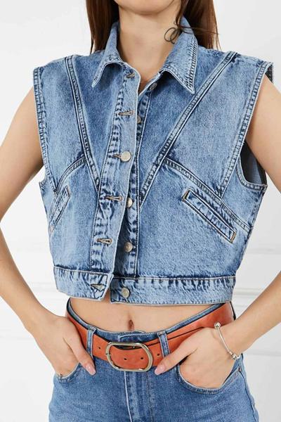 Жилетка Maxim Jeans (S-L) 6303 blue (лето)