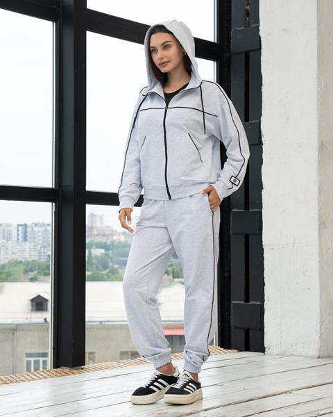 Костюм спорт AZNA (S-XL) Д107 l.grey (деми)