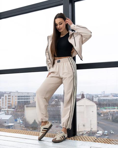 Костюм спорт AZNA (XS-L) Д124 beige (деми)
