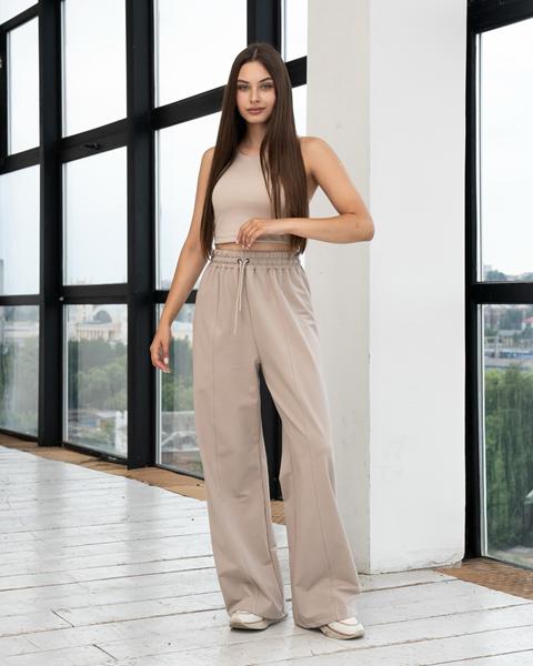 Штаны спорт AZNA (S-XL) Б12 beige (деми)