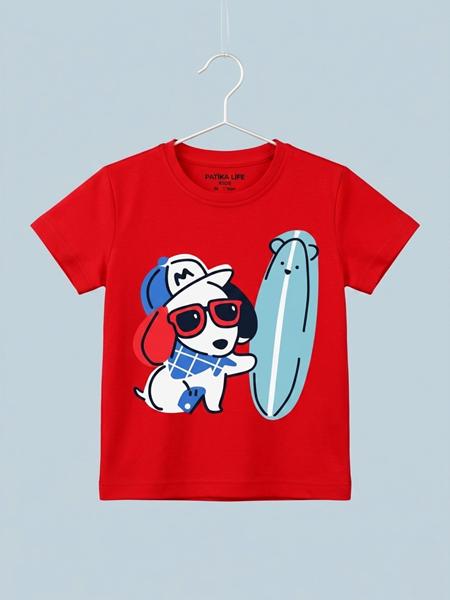 Футболка Dino (1-4) D829 red (лето)