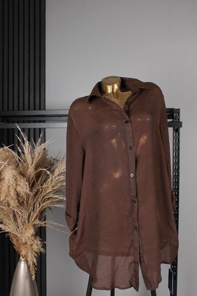 Рубашка Sun&Sea (XL-5XL) SD146 brown (лето)