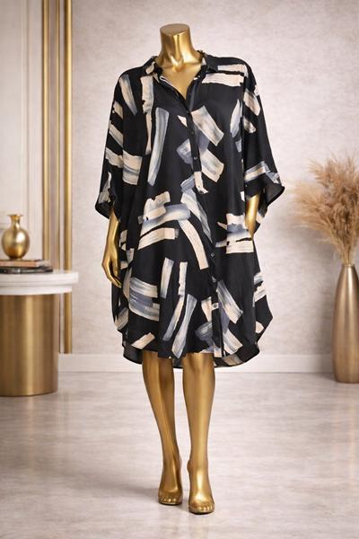 Платье Sun&Sea (XL-5XL) SD9109-36 black-beige (лето)