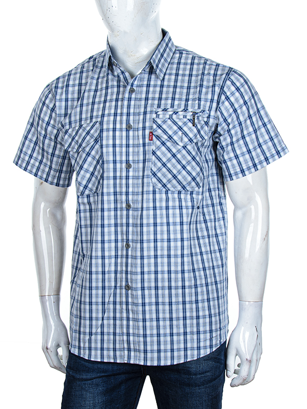 Рубашка Logaster (XL-5XL) A702-3 l.blue (лето)