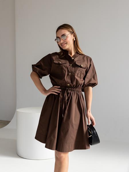 Платье Diamanna (S-M) P245 brown (лето)