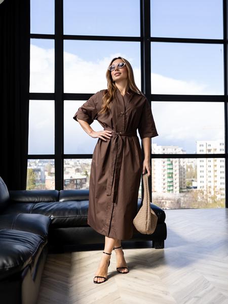Платье Diamanna (S-M) P246 brown (лето)